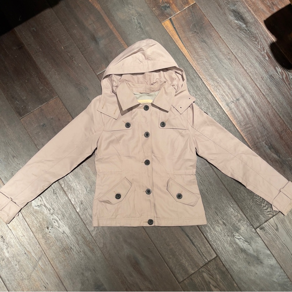 Hollister Tan Hooded Trench Coat